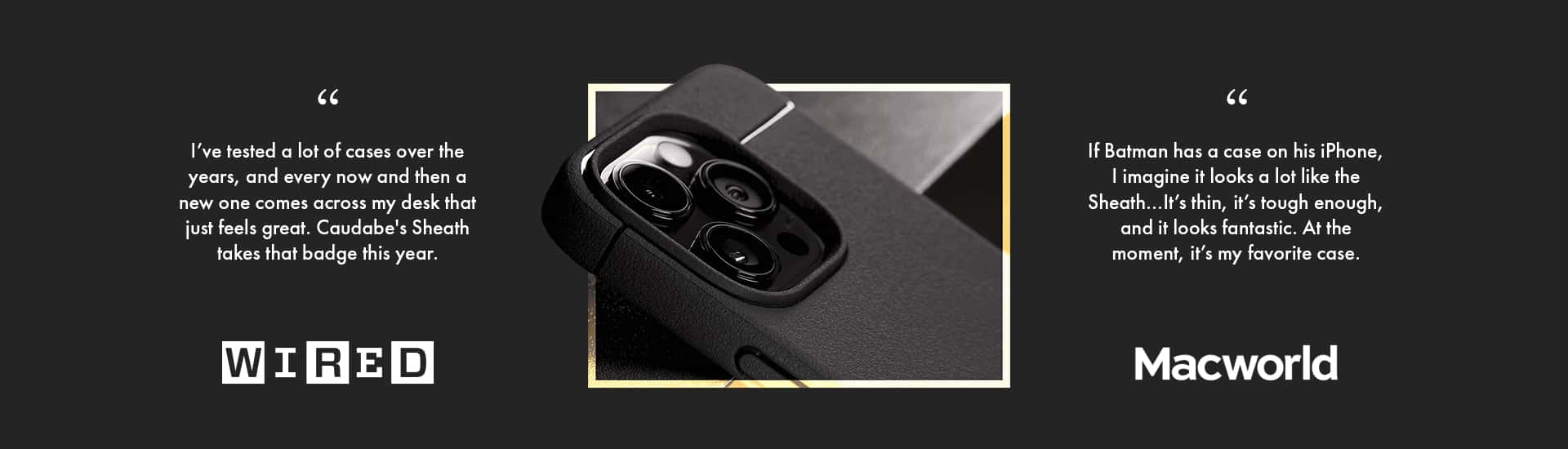 Sheath | Minimalist, Shock-Absorbing iPhone 14 Pro Case (MagSafe) Black from Caudabe
