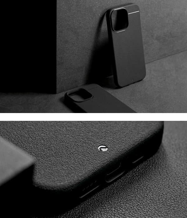 Sheath | Minimalist, Shock-Absorbing iPhone 13 Pro Case (MagSafe compatible) Black from Caudabe